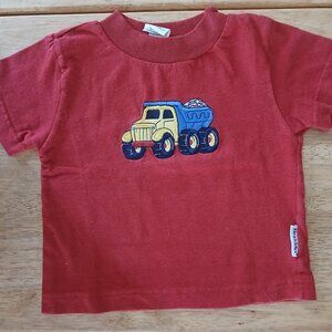 HEALTHTEX red w/truck  appliques S/S tee sz 18 mos. baby boy